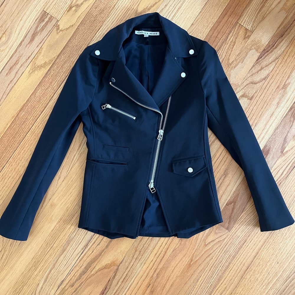 Veronica Beard Hadley Neoprene Moto Blazer